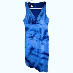 90s Clique Celestial Dress Sz 10 Asymmetrical Hem Blue Rhinestones Y2K Fairy